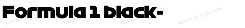 Formula 1 black字体转换